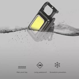 Multi-Function COB Rechargeable Keychain Light Mini Flashlight Portable Pocket Work Light