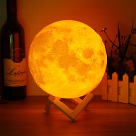 Random Effect Color 3D moon lamp Rechargeable