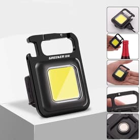 Multi-Function COB Rechargeable Keychain Light Mini Flashlight Portable Pocket Work Light