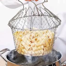 Multi Functional Foldable Rinse Chief Basket & Drainer Mesh