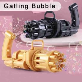 Gatling Bubble Machine, 8-Hole Bubble Gun Automatic