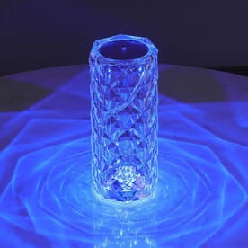 Crystal Diamond Table Lamp RGB 16 Colors with Touch & Remote Control - 21 cm Large Size